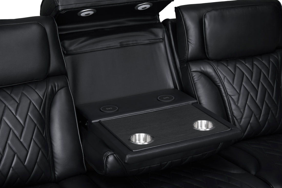 Dubai 3PC Power Reclining Set — Drop-Down Table & Wireless Charging