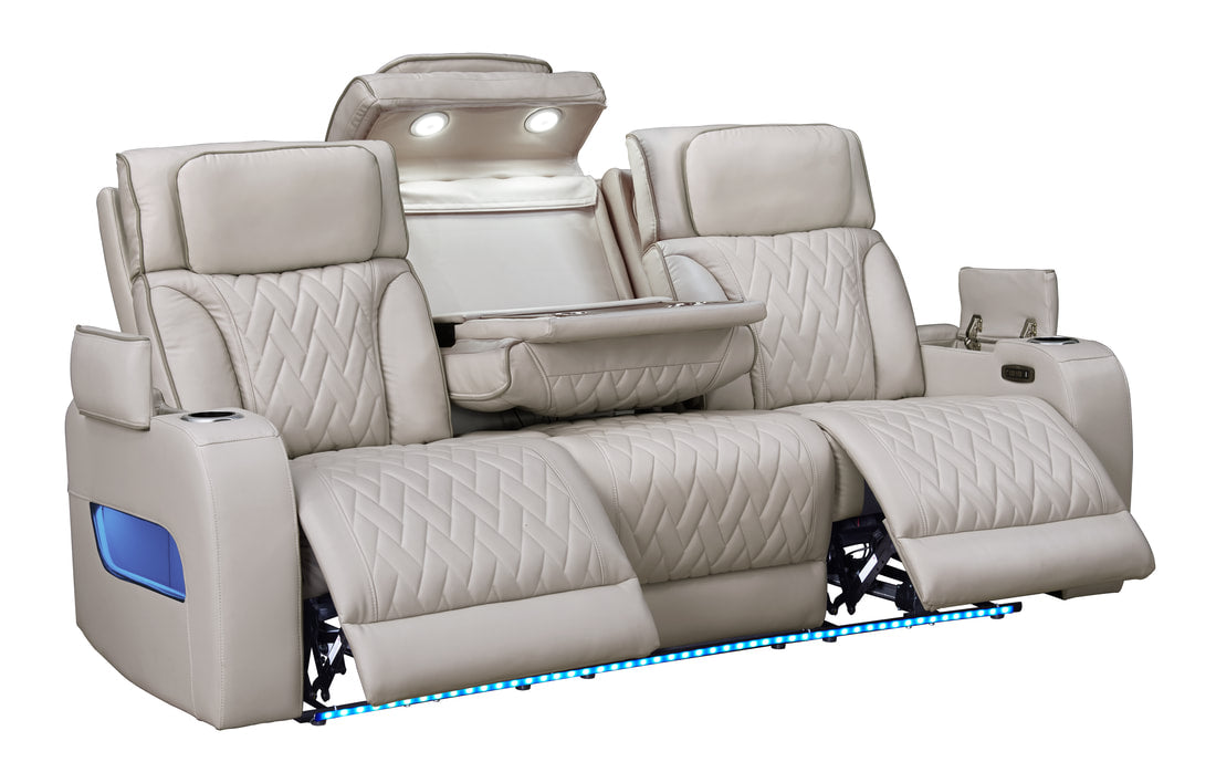 Dubai 3PC Power Reclining Set — Drop-Down Table & Wireless Charging