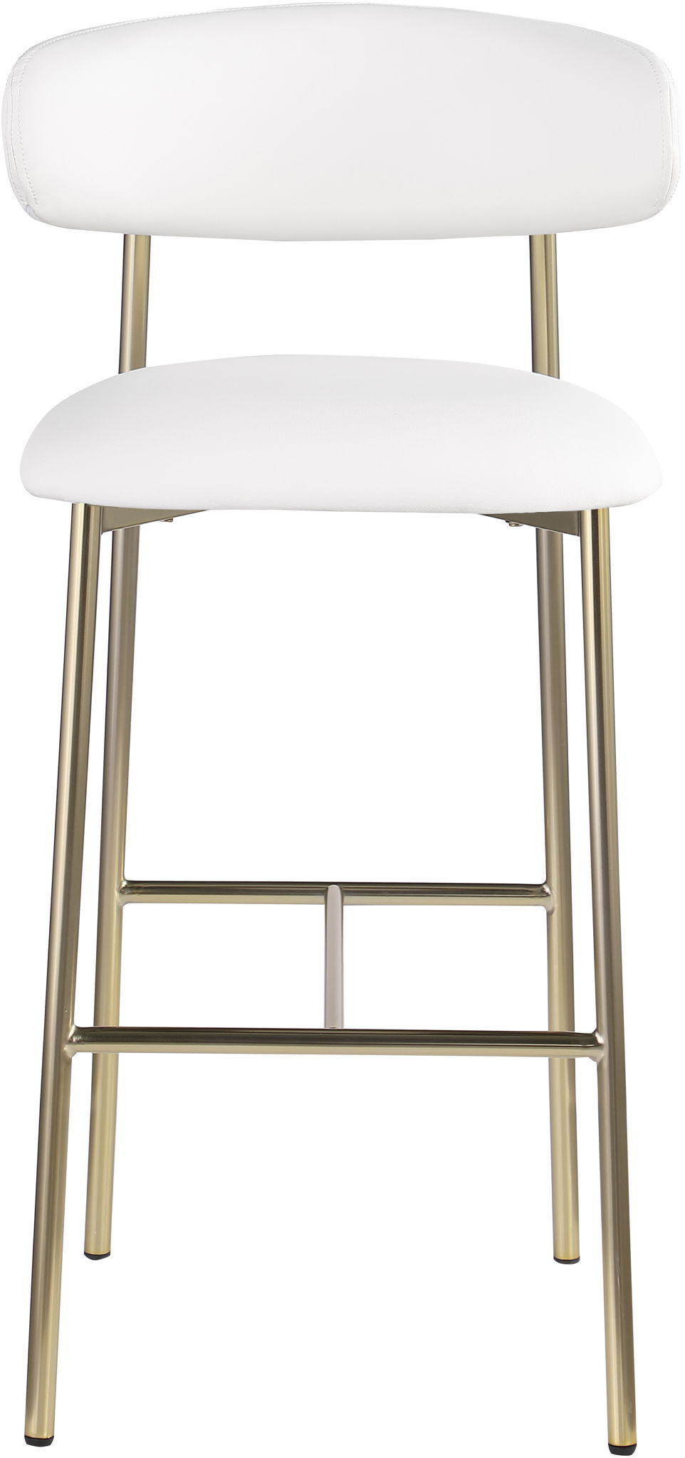Lupita - Vegan Leather Upholstered Bar Stool (Set of 2) with Brushed Gold Frame