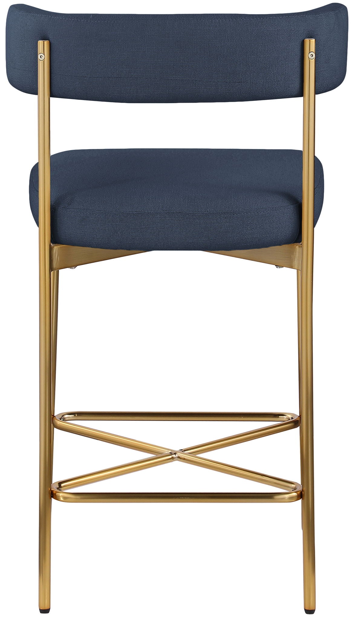 Rivage - Durable Stool (Set of 2) with Gold Frame