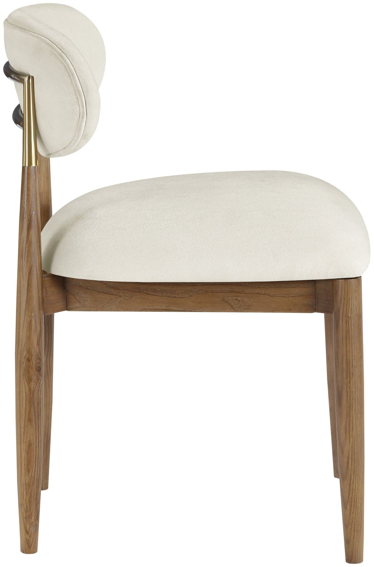 Riccio - Fabric Dining Side Chair (Set of 2) with Walnut Frame