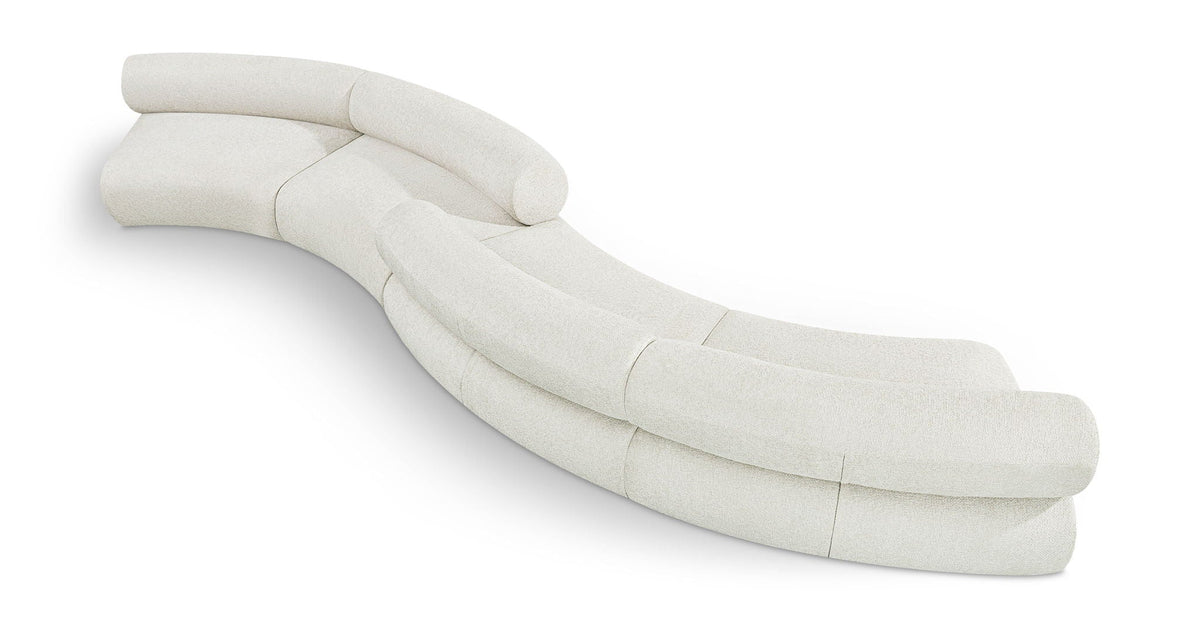 Bale Chenille Modular Sectional — 4-Piece Sofa — Cream