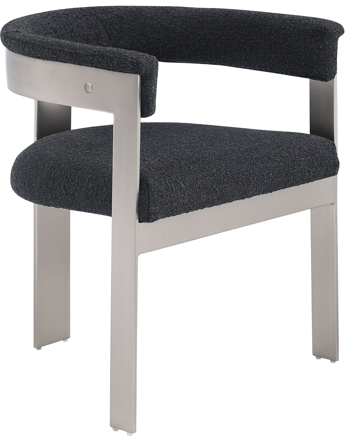 Romeo - Boucle Dining Chair (Set of 2) with Silver Base