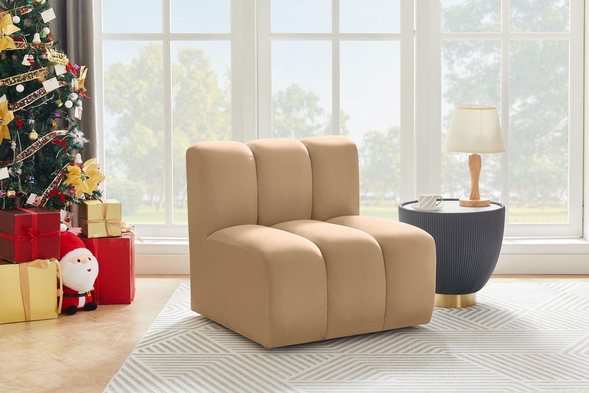 Arc - Velvet Straight Chair