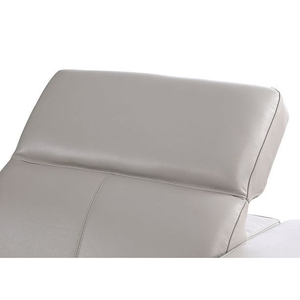 Franco Light Grey Leather 6-Piece Sectional — Power Recline