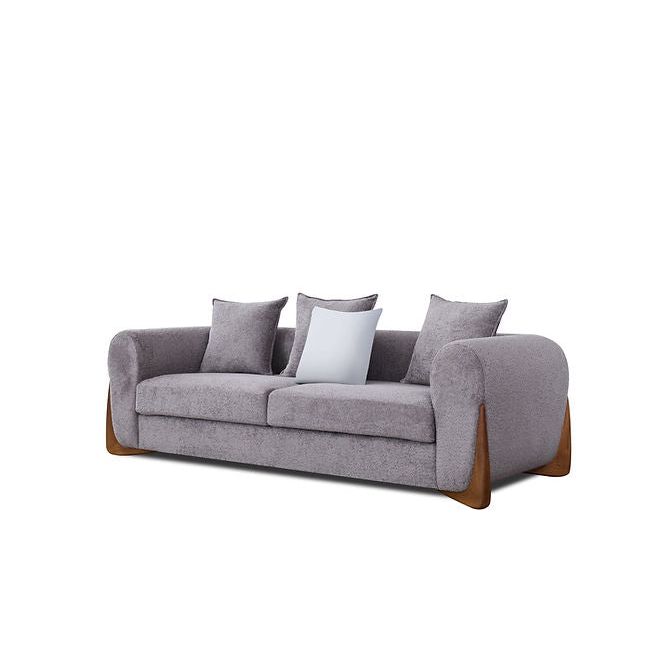 Stylus Pewter Fabric Sofa & Loveseat Set