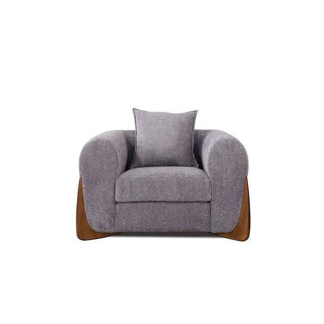 Stylus Pewter Fabric Sofa & Loveseat Set
