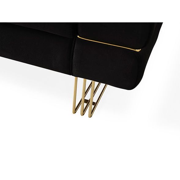 Luma Black Velvet Chair