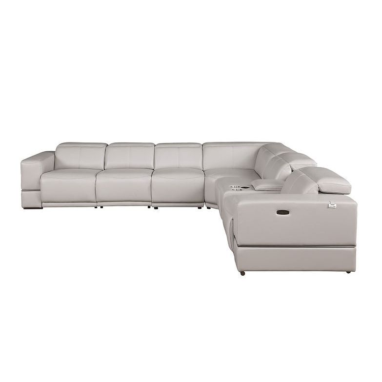 Franco Leather 7-Piece Sectional — Power Recline, 2 Colors