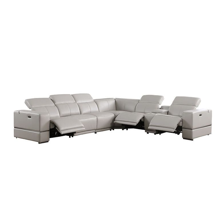 Franco Leather 7-Piece Sectional — Power Recline, 2 Colors