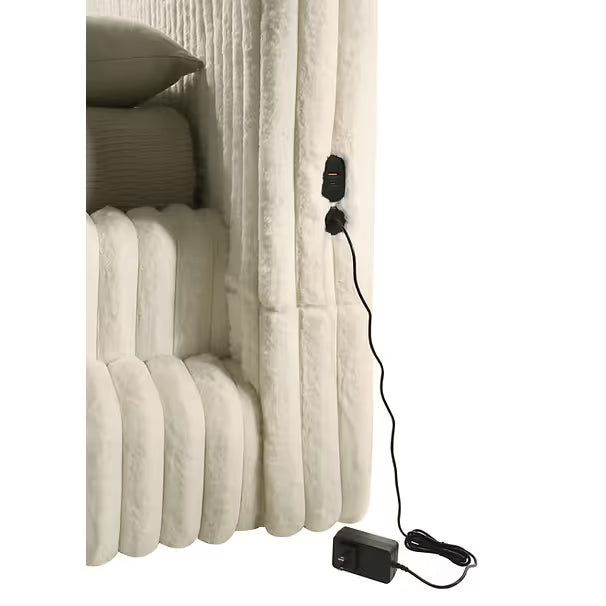 Micah Premium Corduroy Bed — No Box Spring Needed
