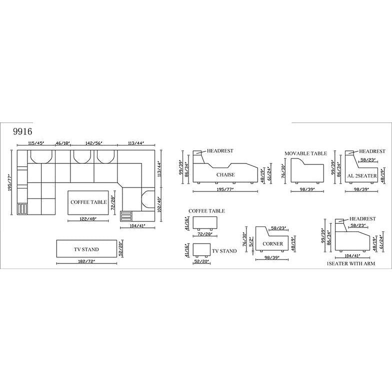 MI-9916 Matrix Sectional