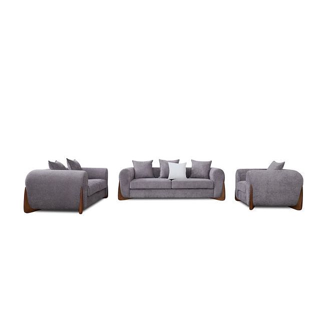 Stylus Pewter Fabric Sofa & Loveseat Set