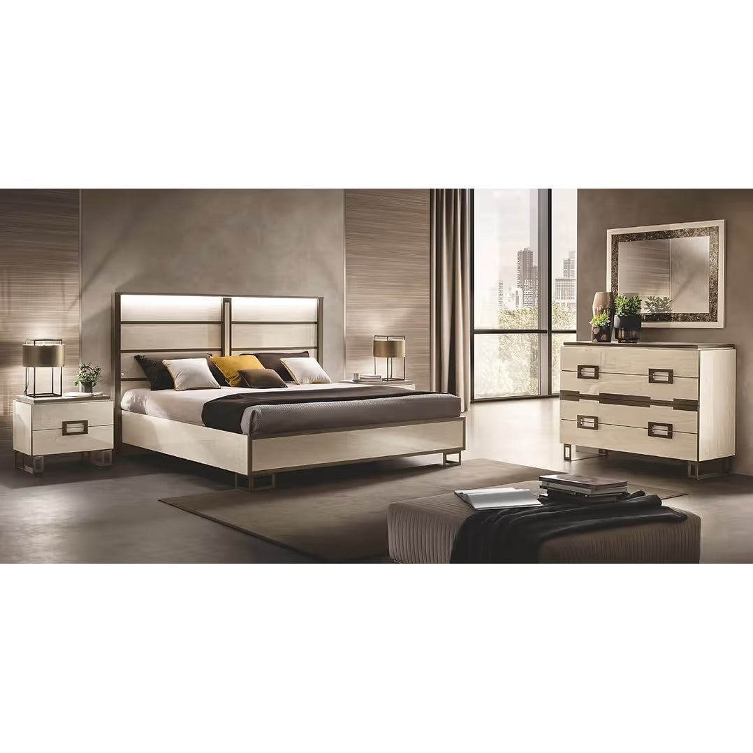 Poesia Italian High Gloss Bedroom Collection — LED Lighting
