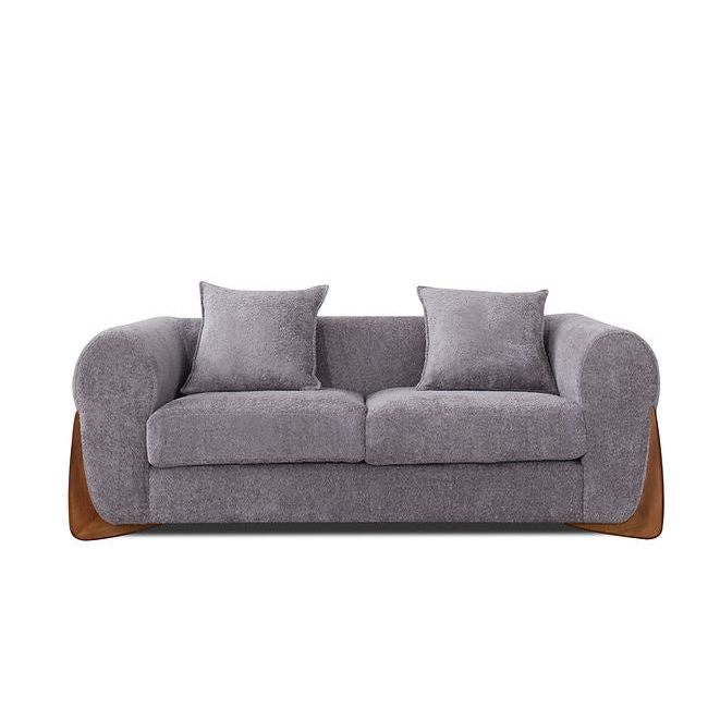Stylus Pewter Fabric Sofa & Loveseat Set