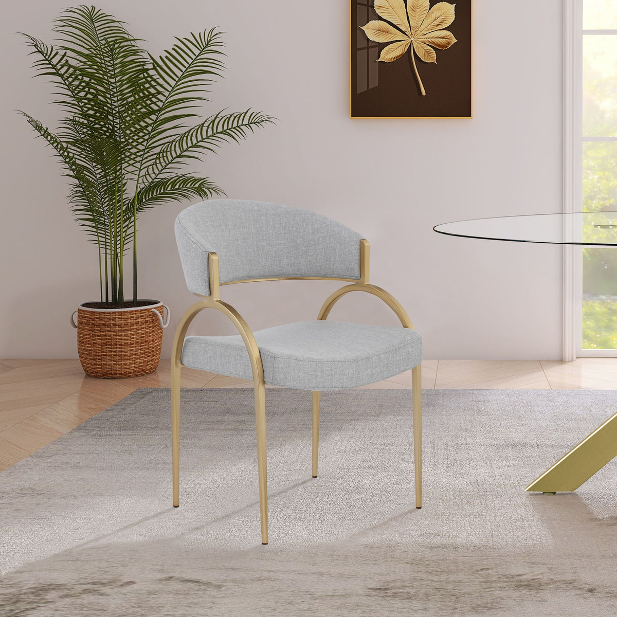 Privet - Dining Chair (Set of 2) with Gold Base