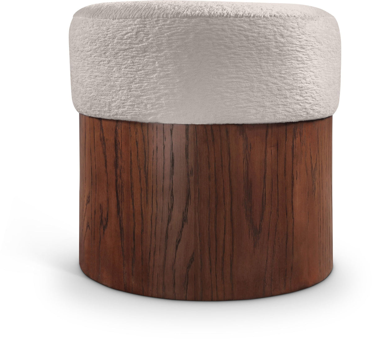 Nimes - Ottoman / Stool with Brown Base