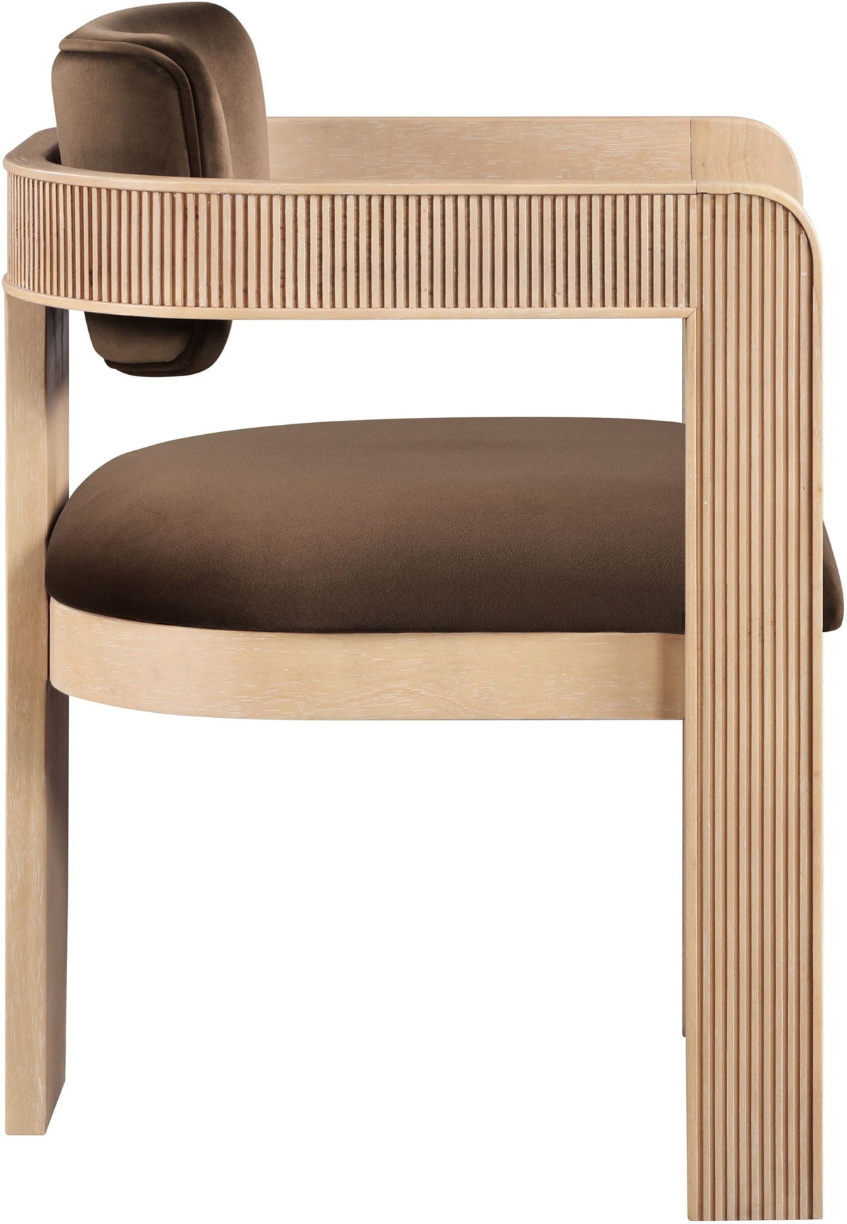 Sacha - Velvet Dining Chair (Set of 2) with Natural Base