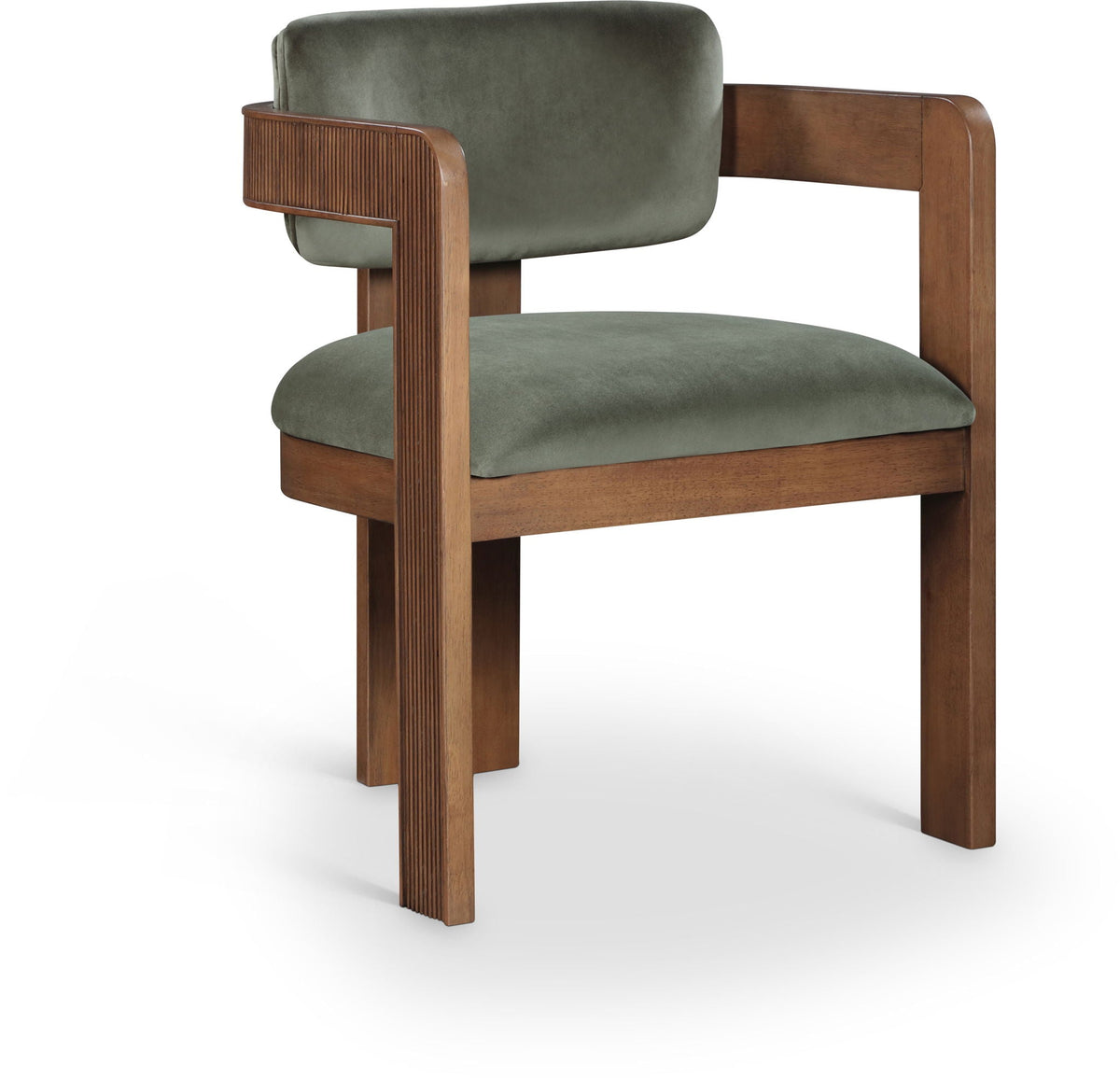 Sacha - Velvet Dining Chair (Set of 2) with Brown Base