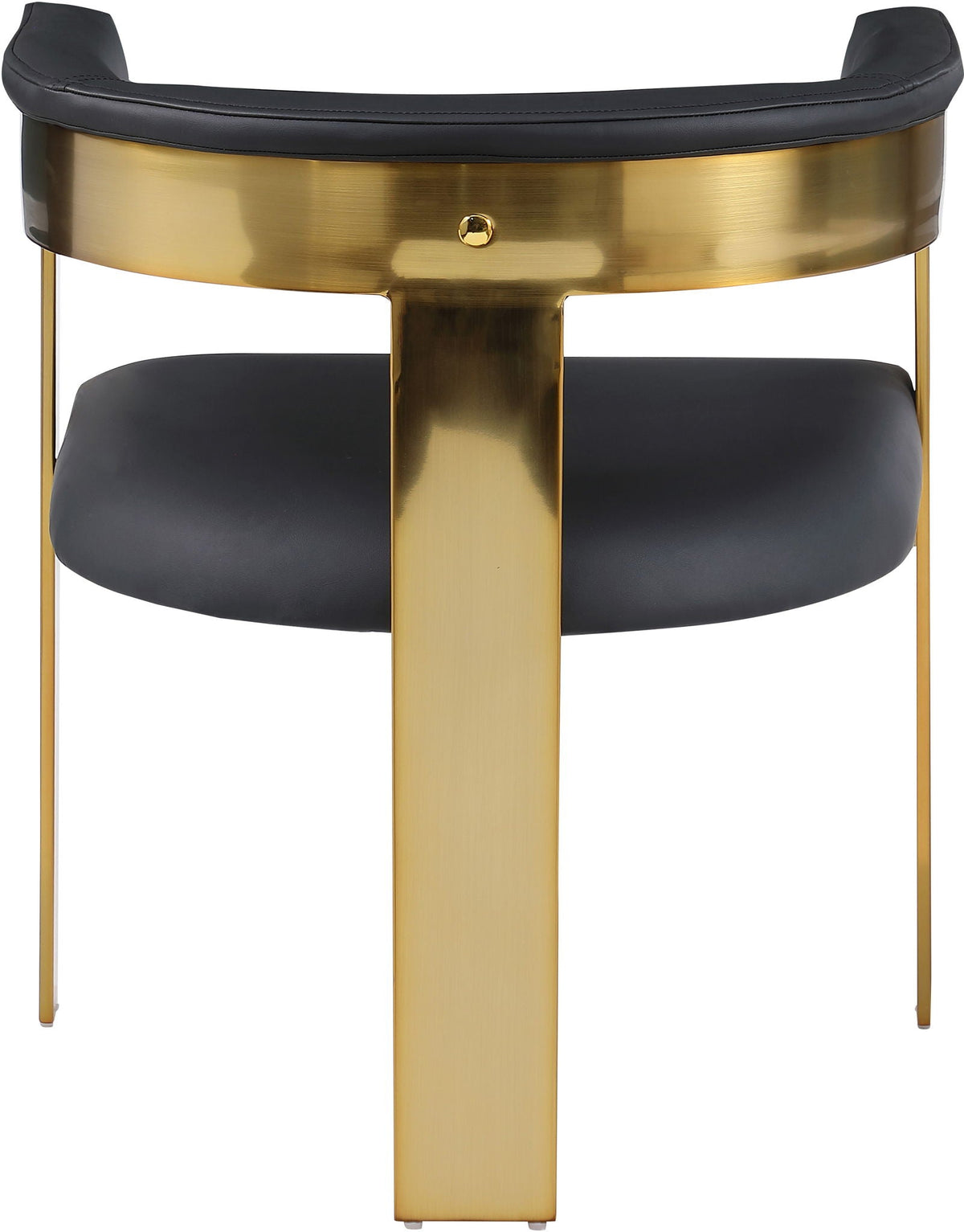 Romeo - Faux Leather Dining Chair (Set of 2) with Gold Base