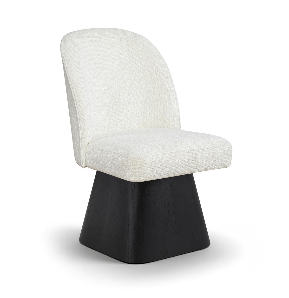 Marlowe Swivel Dining Side Chair with Black Base