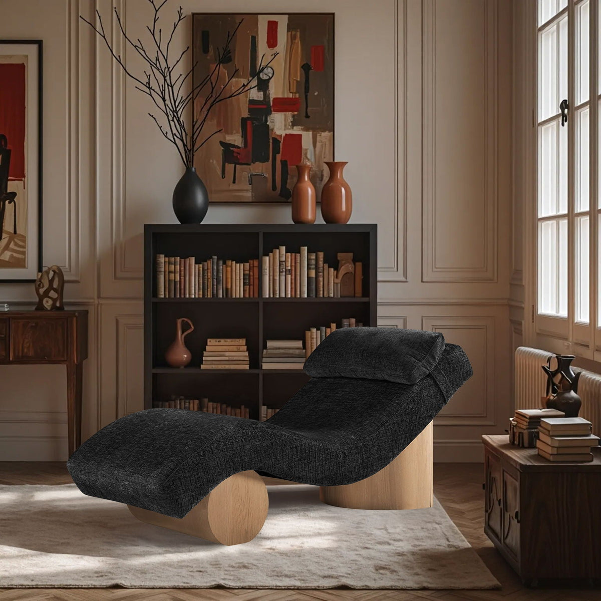 Marcella - Chaise Lounge with Natural Base