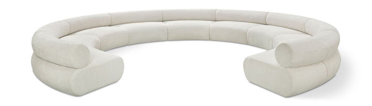 Bale Chenille Modular Sectional — 9-Piece Sofa — Cream