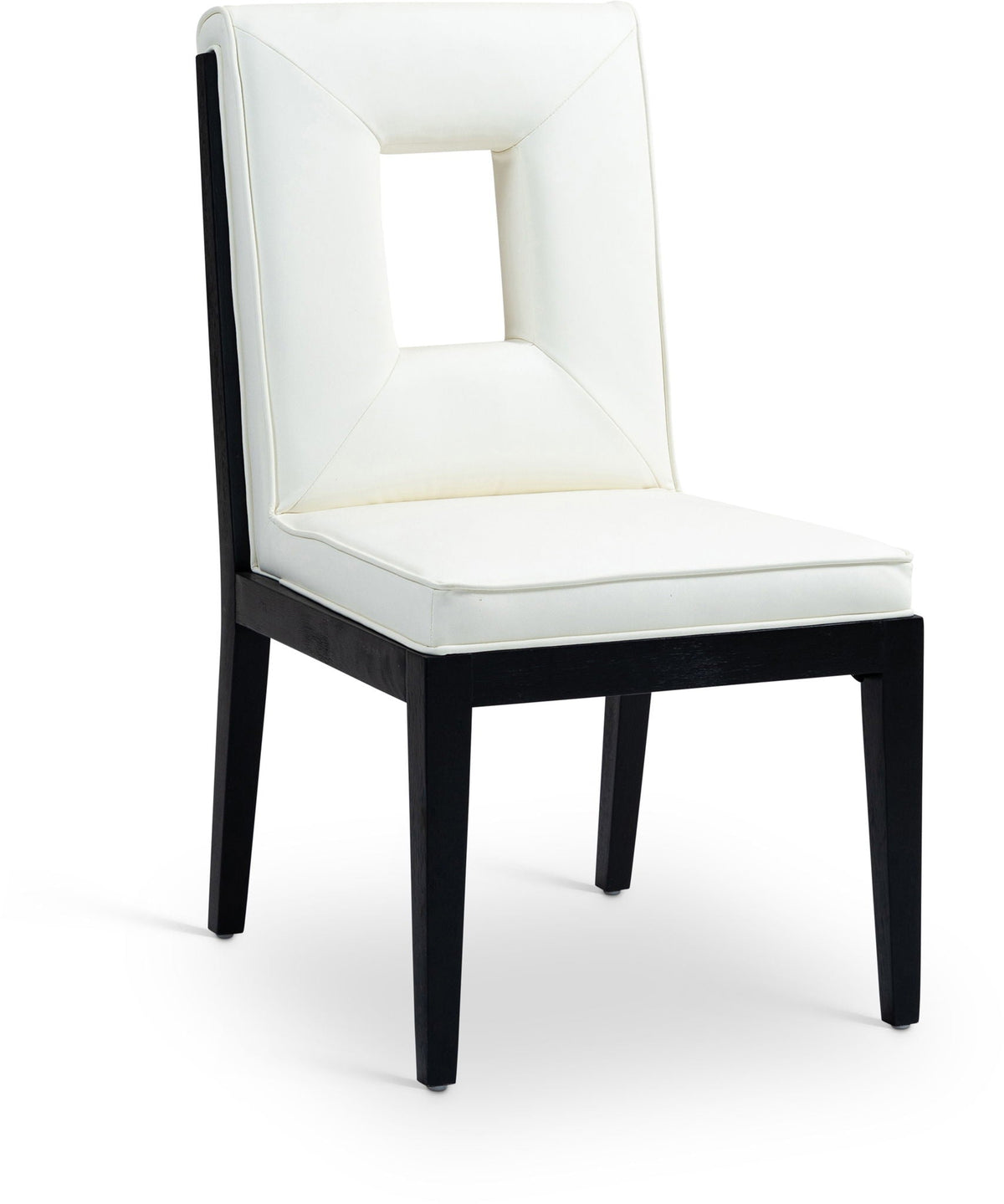 Gwendolyn - Faux Leather Dining Side Chair (Set of 2) with Black Frame
