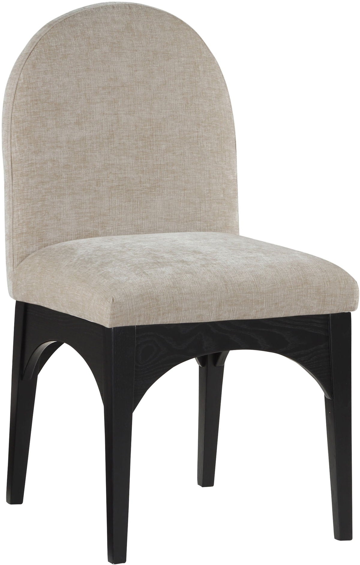 Waldorf - Chenille Dining Side Chair with Black Legs