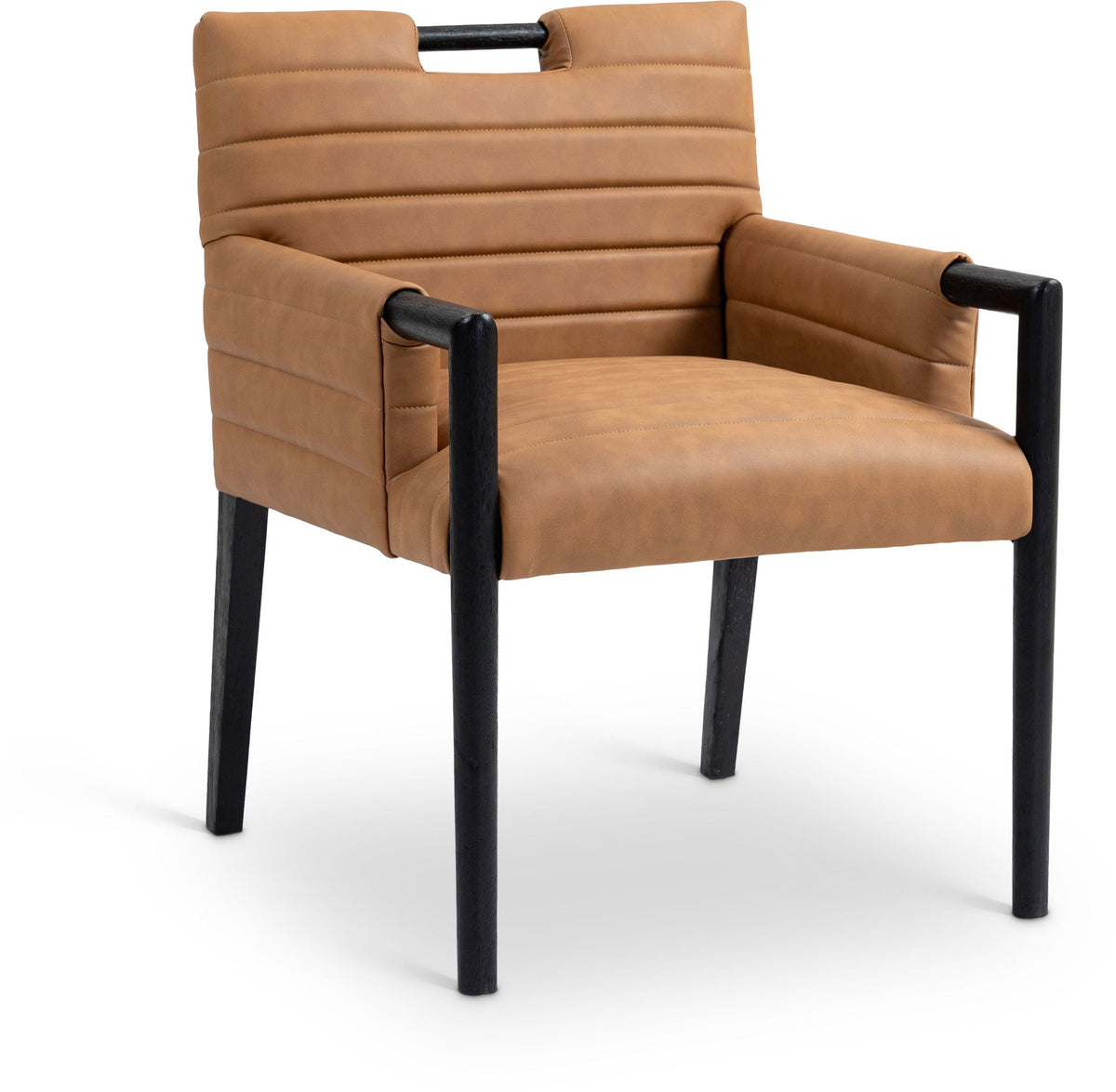 Aimee - Dining Arm Chair with Black Legs