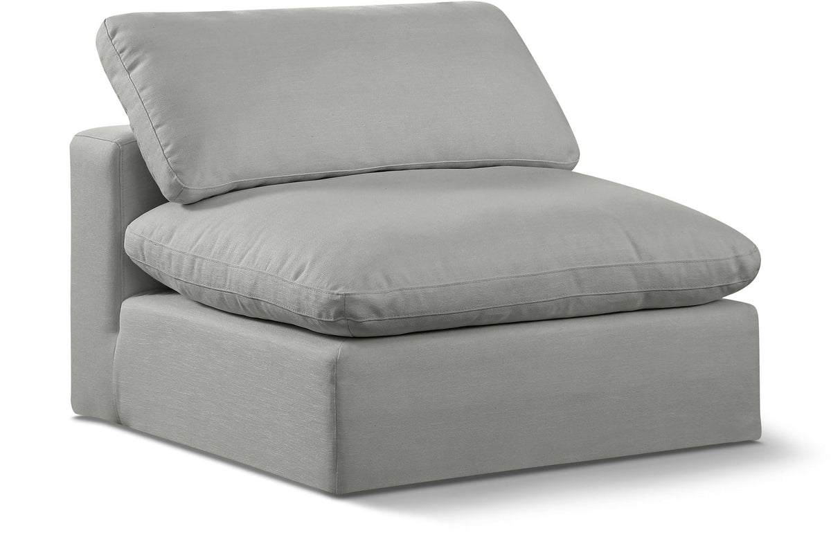 Comfy Linen Modular Sectional — Add-On: Armless Chair — Grey