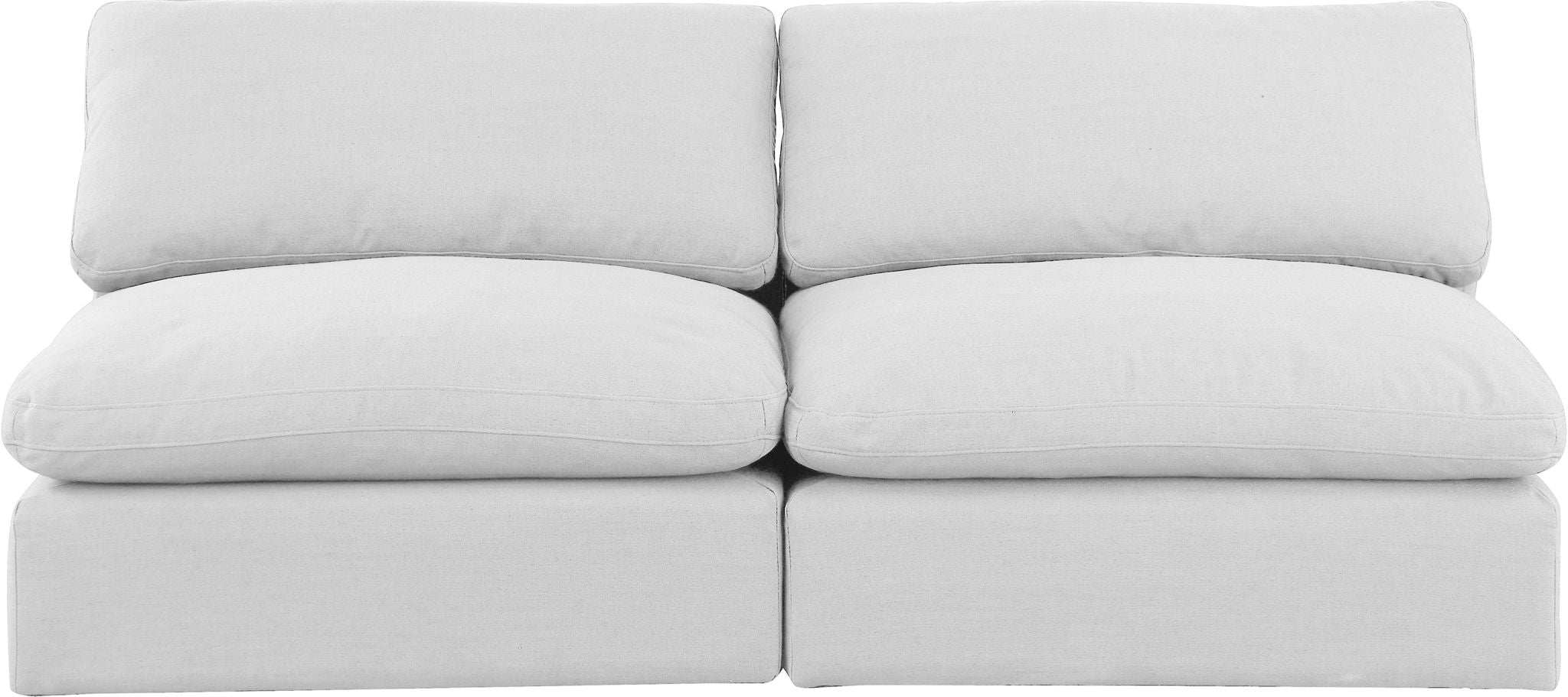 Comfy - Linen Modular Armless Sofa 2 Seats