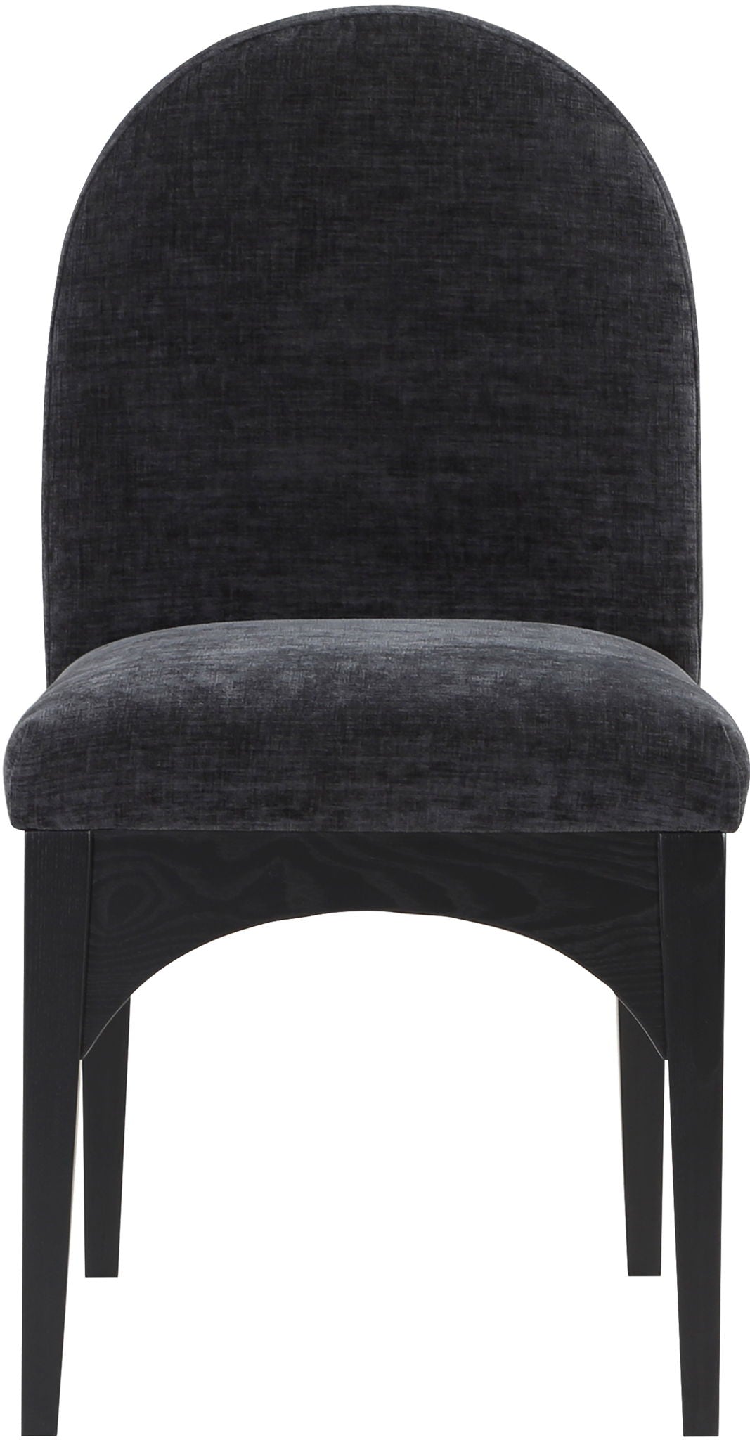 Waldorf - Chenille Dining Side Chair with Black Legs