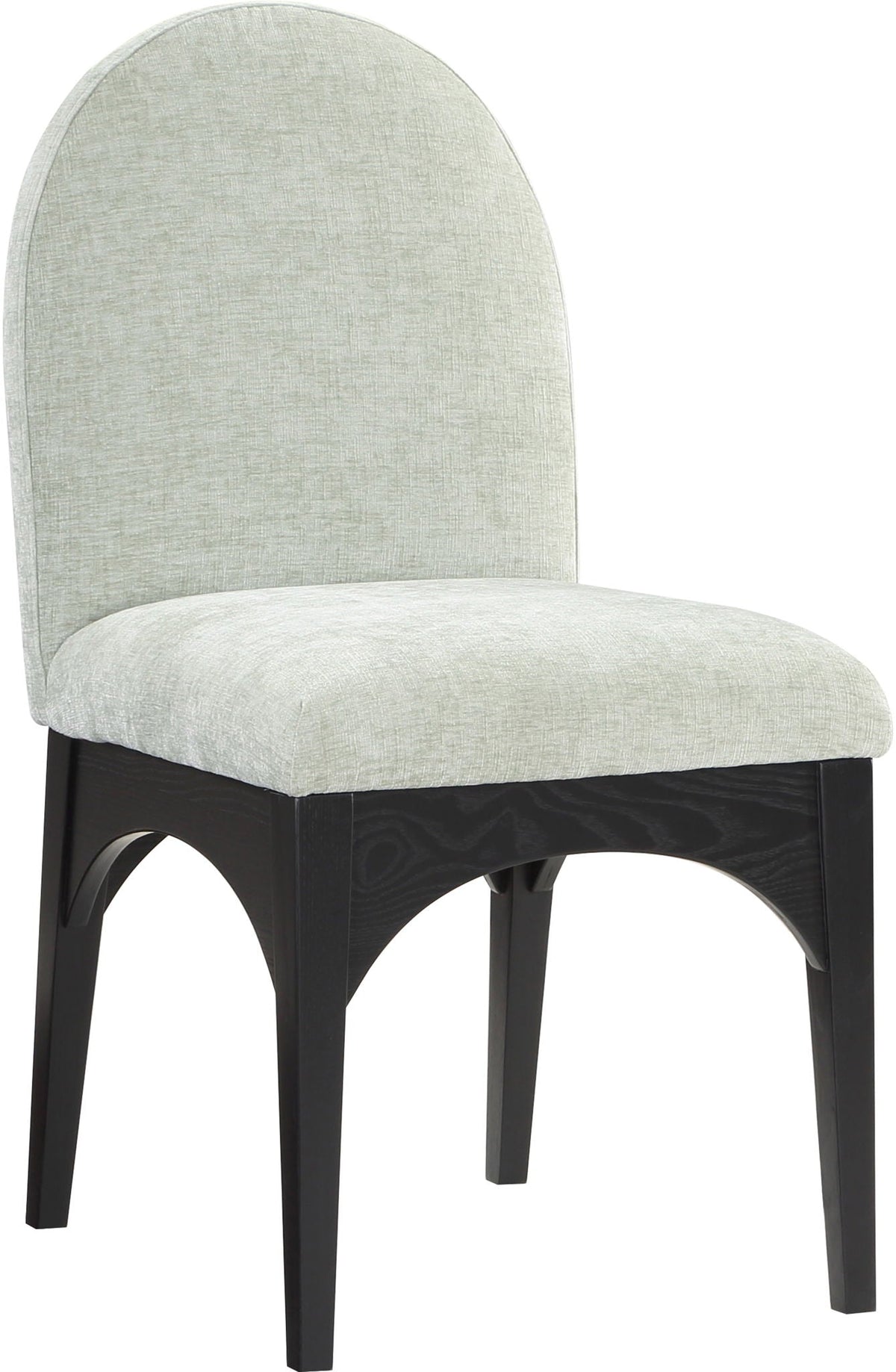 Waldorf - Chenille Dining Side Chair with Black Legs