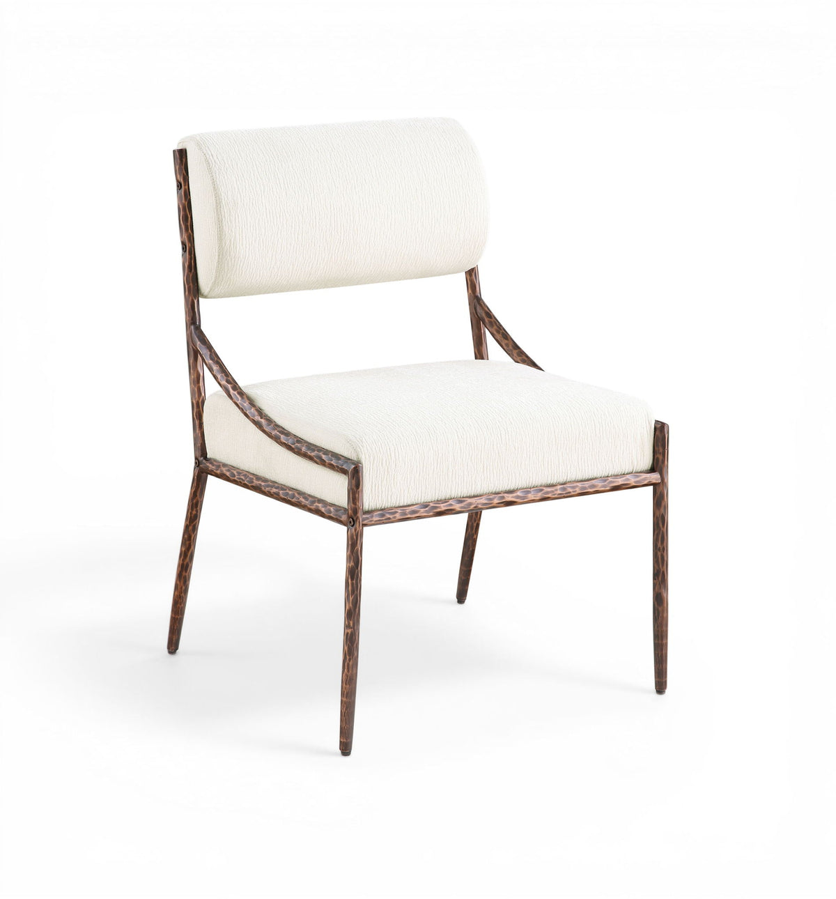 Bastille Chenille Dining Side Chair Set of 2 with Bronze Frame