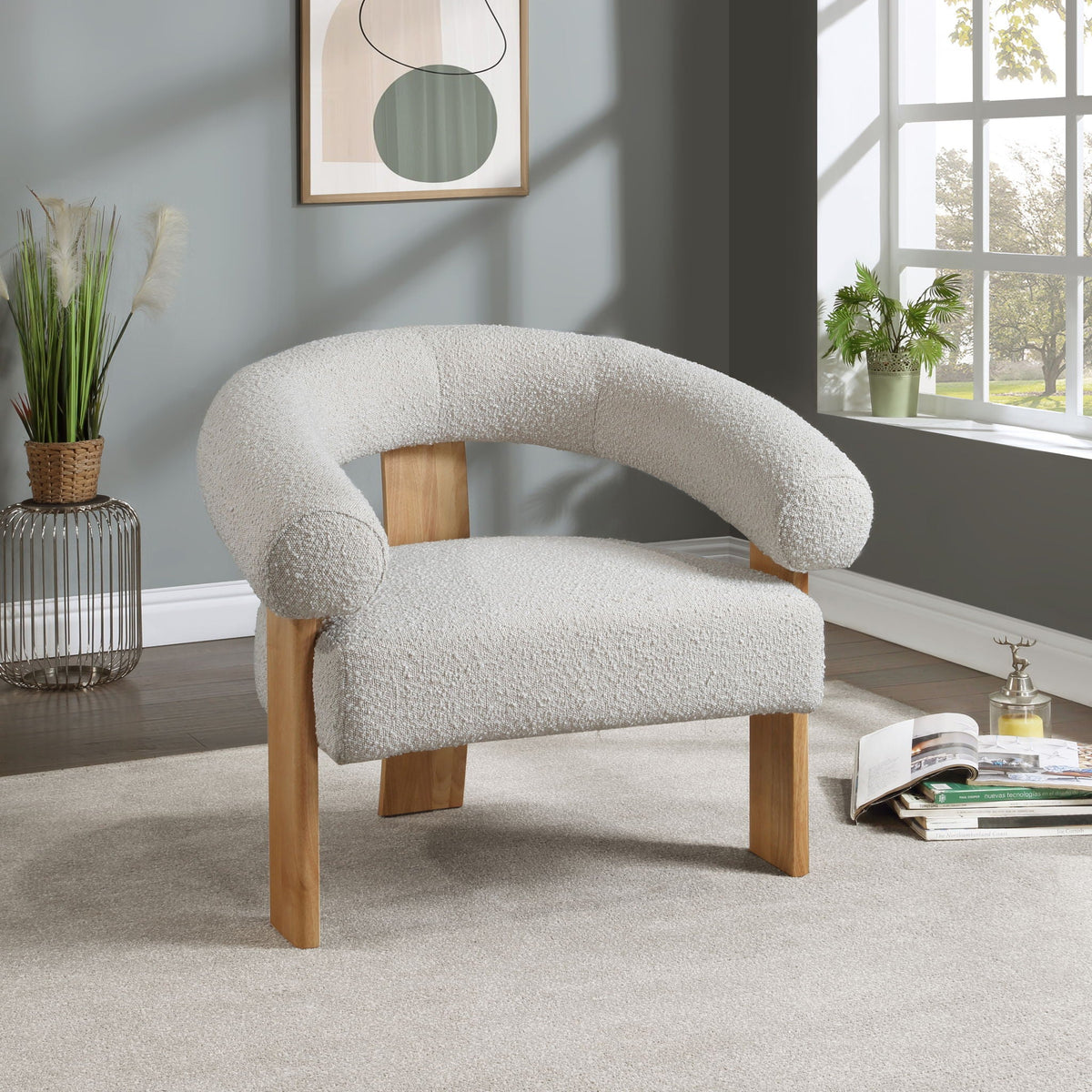 Winston - Accent Chair with Natural Legs