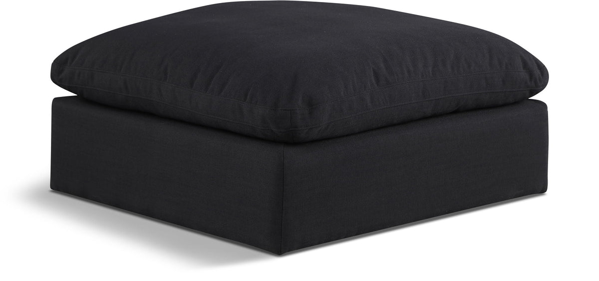 Comfy Linen Modular Sectional — Ottoman — Black