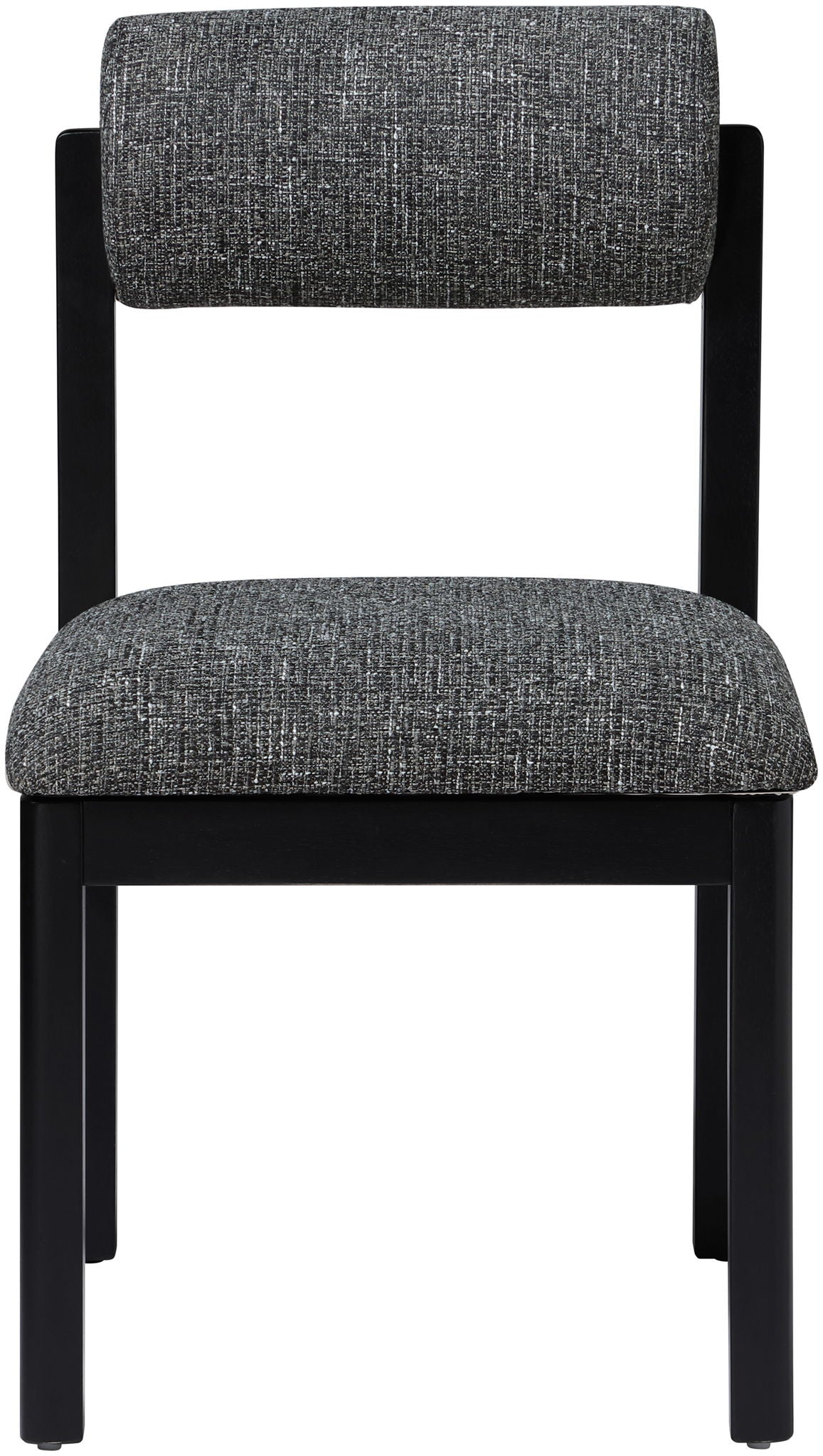 Roundhill - Fabric Dining Chair (Set of 2) with Black Frame