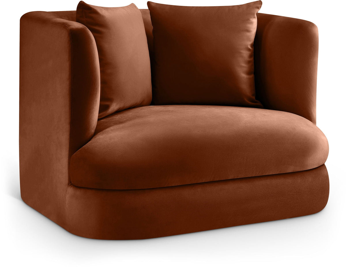 Alder - Chair - Dark Brown Velvet