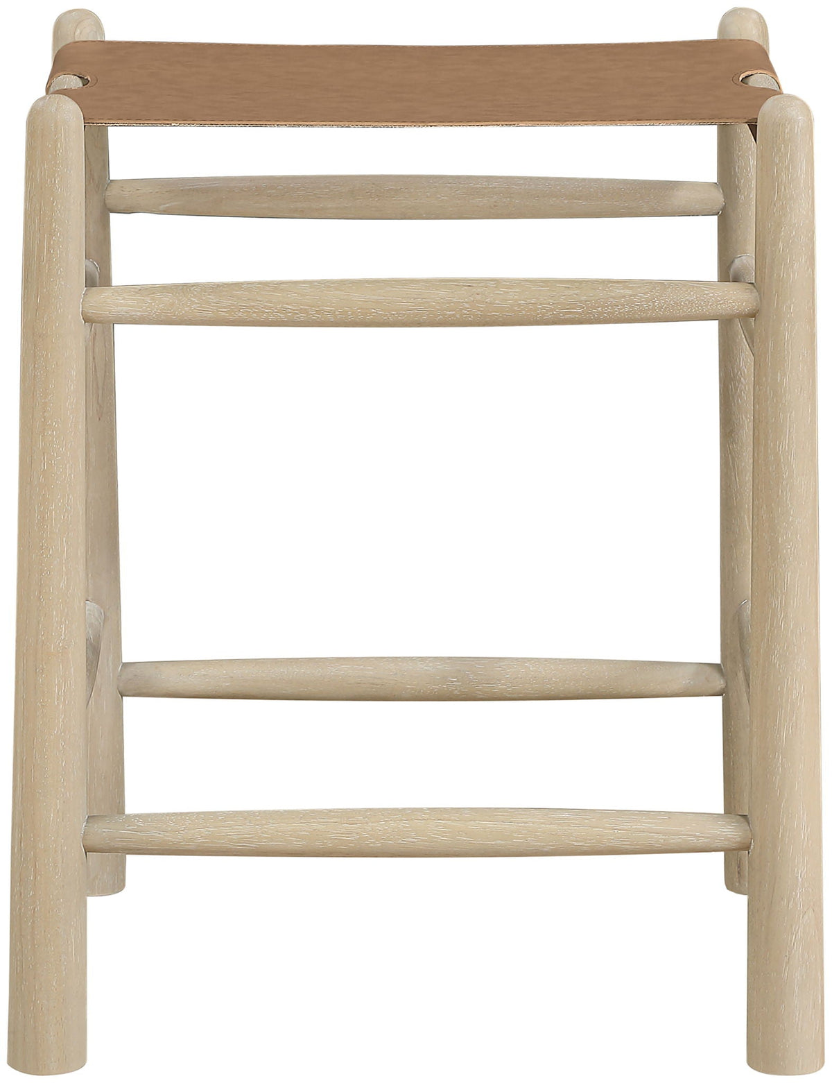 Santos Backless Counter Stool with Natural Base