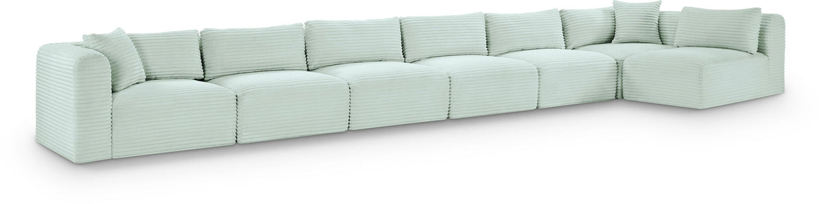Shaggy Modular Sectional — 7-Piece Sectional — Mint
