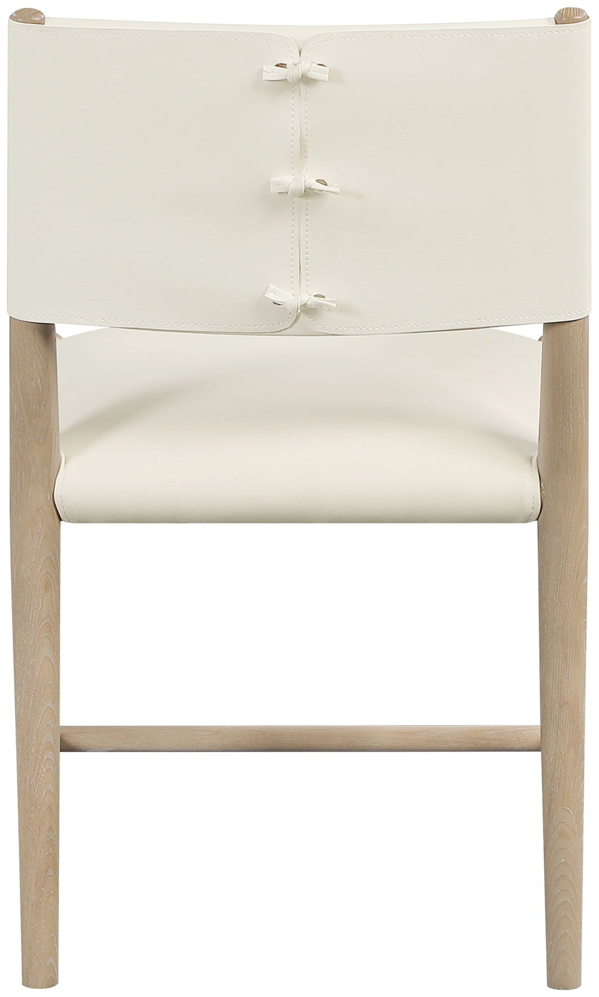 Andie Vegan Leather Dining Chair (Set of 2) with Natural Base