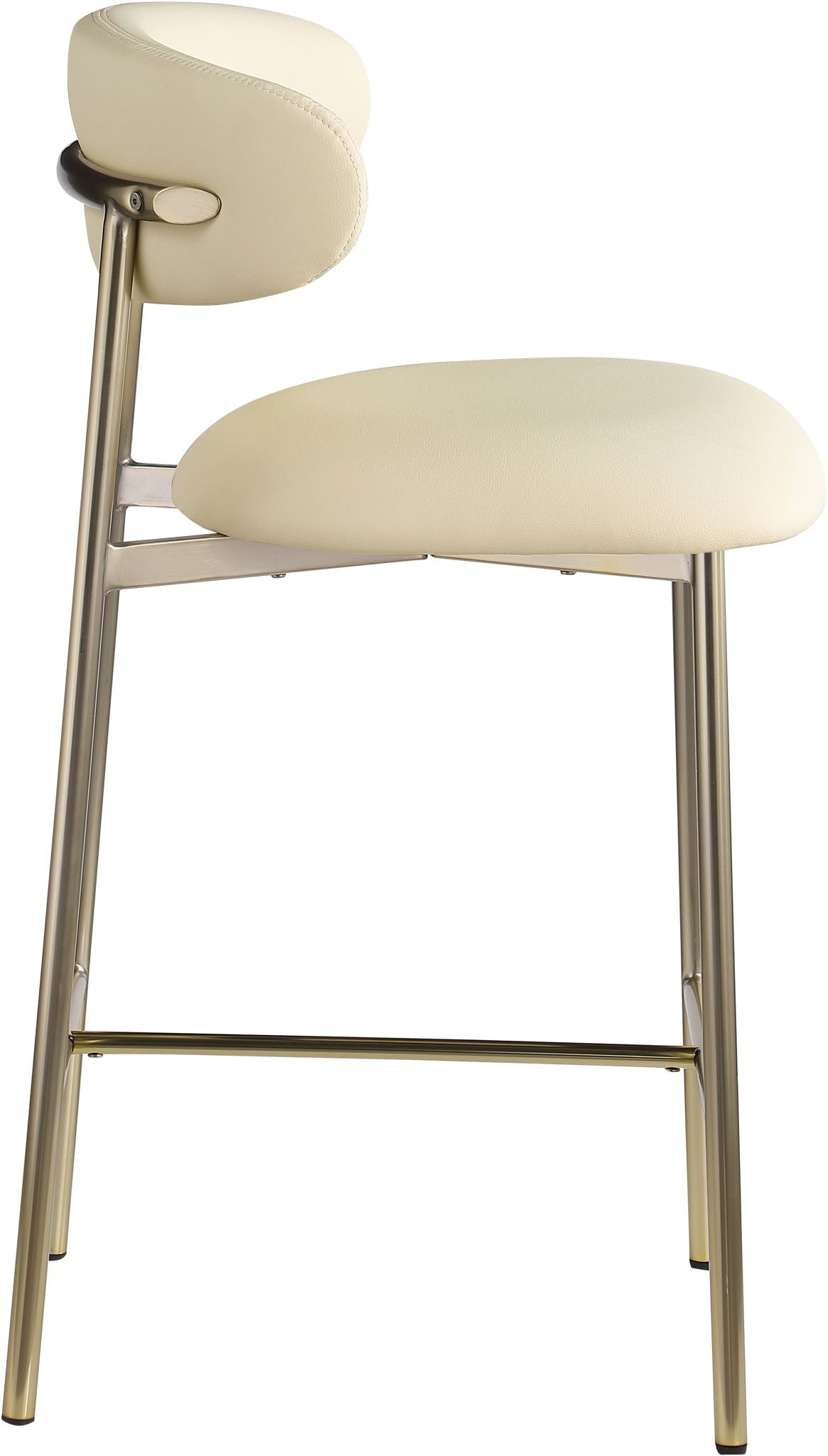 Lupita - Counter Stool (Set of 2) with Brushed Gold Frame