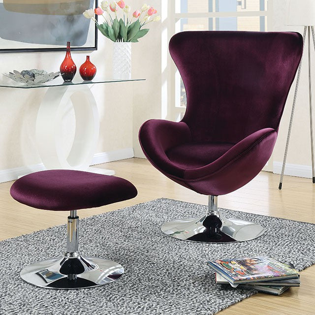 Eloise Chair w/ Ottoman — Eloise Chair w/ Ottoman