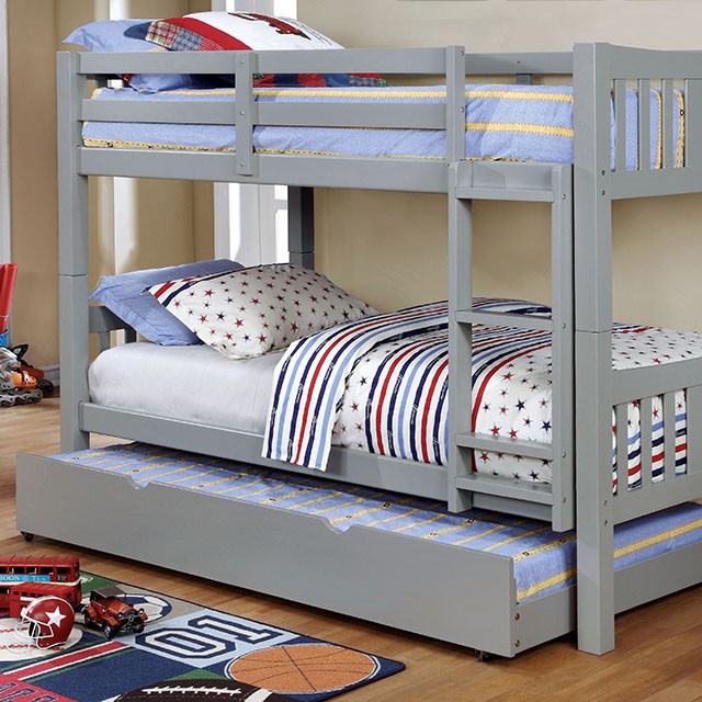 Cameron / Bunk Bed, Gray — Cameron Twin/Twin Bunk Bed, Gray
