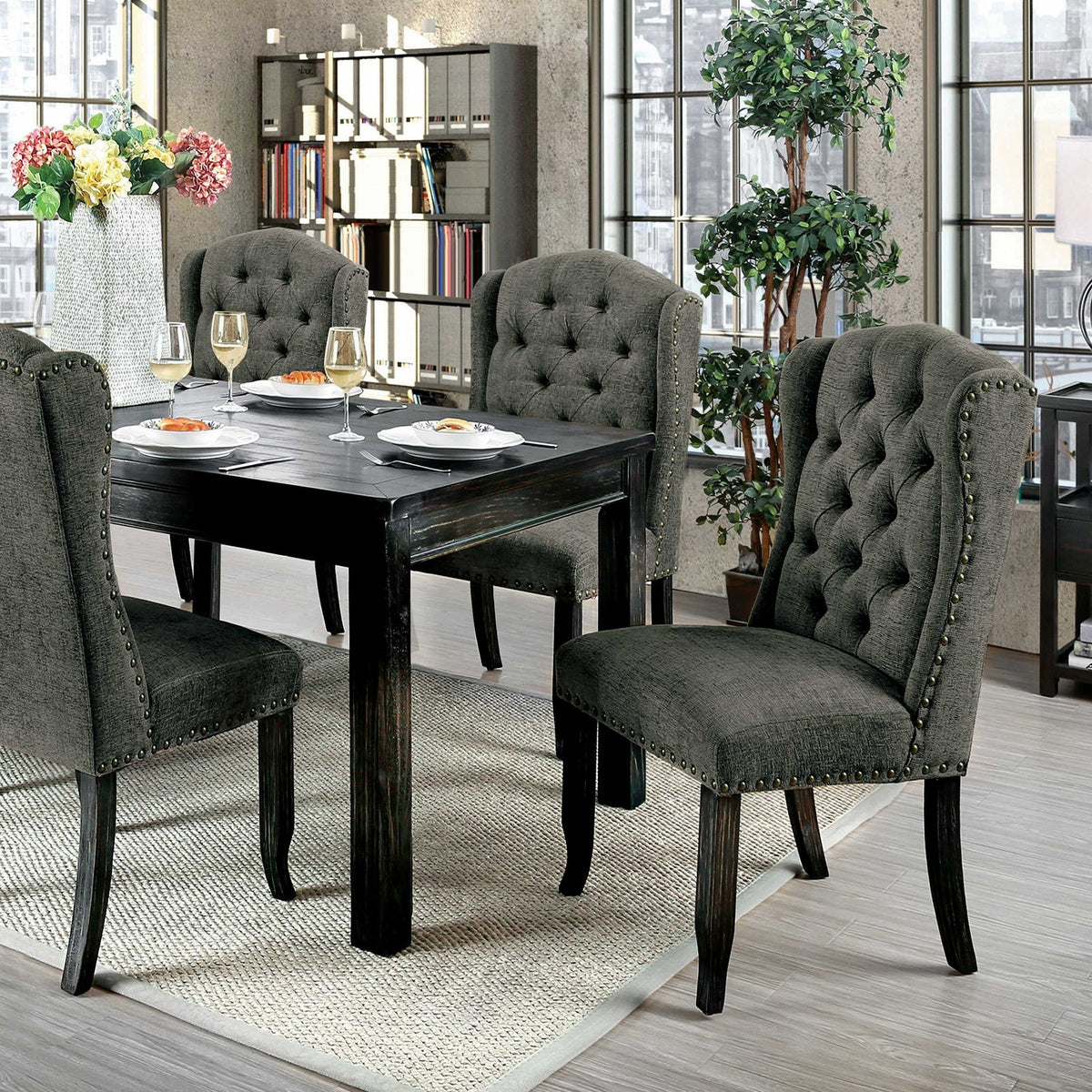 Sania Dining Collection — Sania 9 Pc Dining Table Set