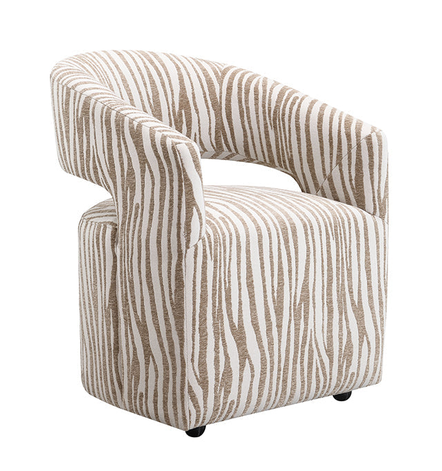 Tresa Dining Arm Chair w/ Casters