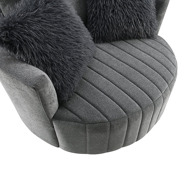 Hoople Channel Tufted Swivel Chair