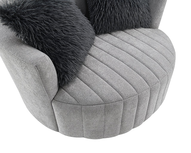 Hoople Channel Tufted Swivel Chair