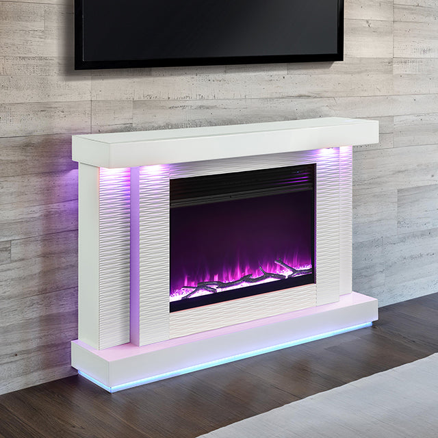 Dorrit 55" Electric Fireplace w/ Heater — Dorrit 55" Electric Fire Place